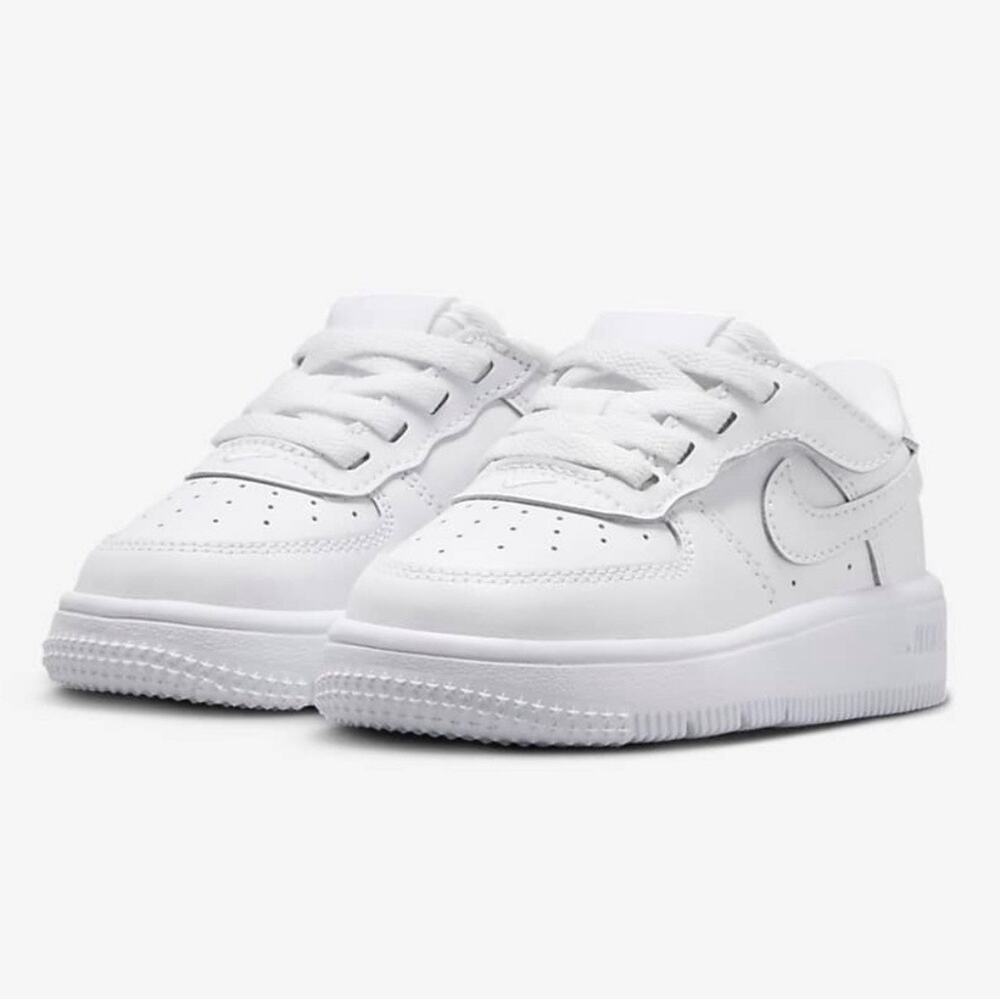 Nike Force 1 Low EasyOn Toddler Shoes in White 7C